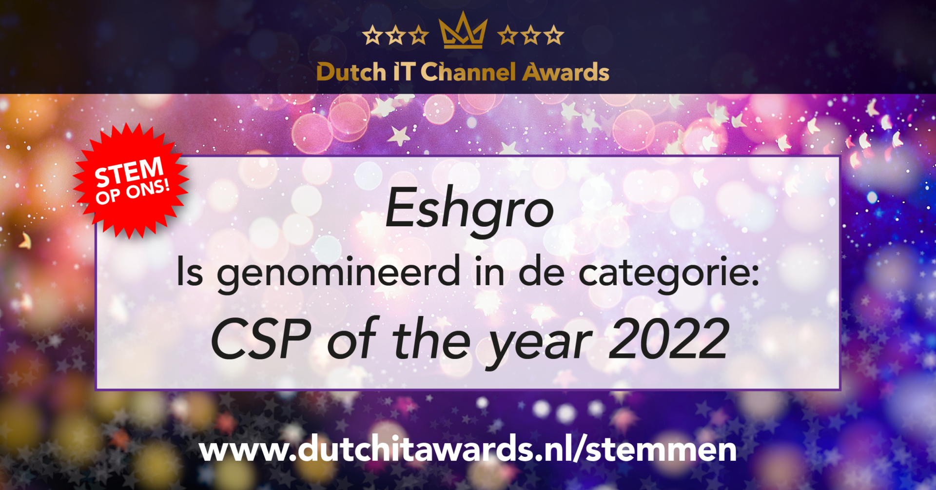 Eshgro is genomineerd in de categorie: CSP of the year 2022