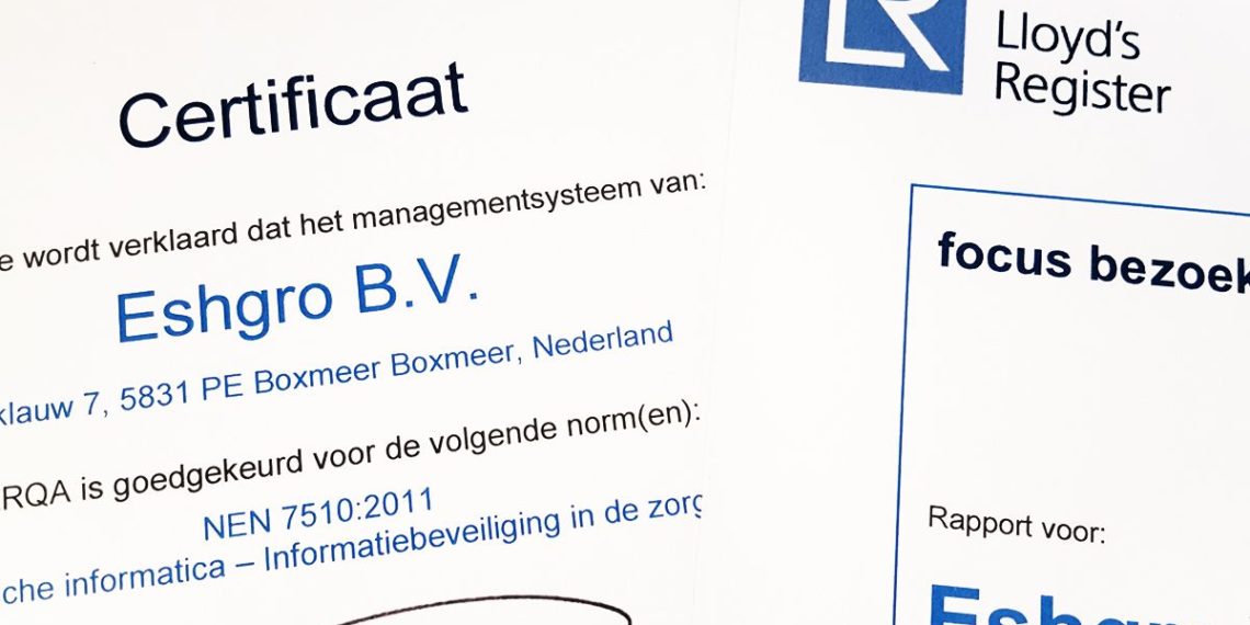 Certificaat Eshgro Lloyd's register